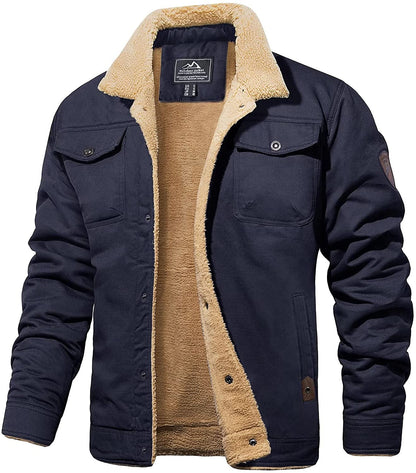 Warme Winterjacke Sherpa-Futter Wasserdicht Robust