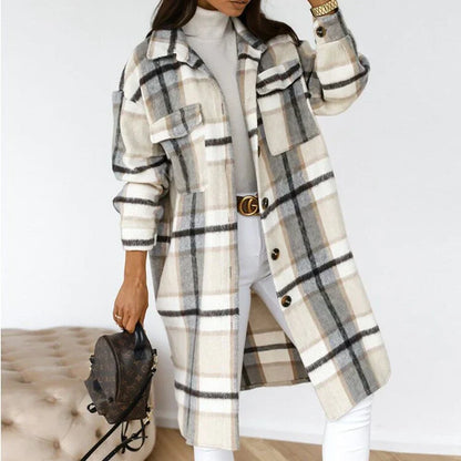 Women's Fashionable Plaid Blazer