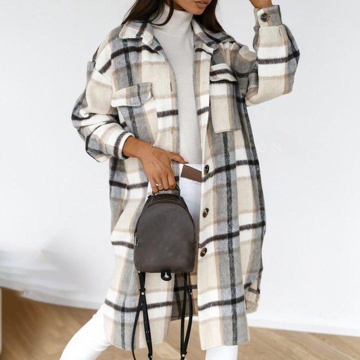 Fashion Plaid Jacket Women Trendy