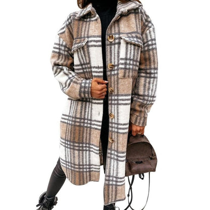 Fashion Plaid Jacket Women Trendy