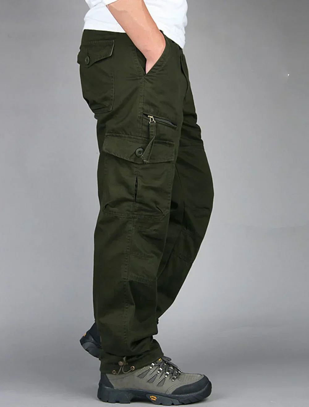 Herren Cargohose Bequem Vieltaschig