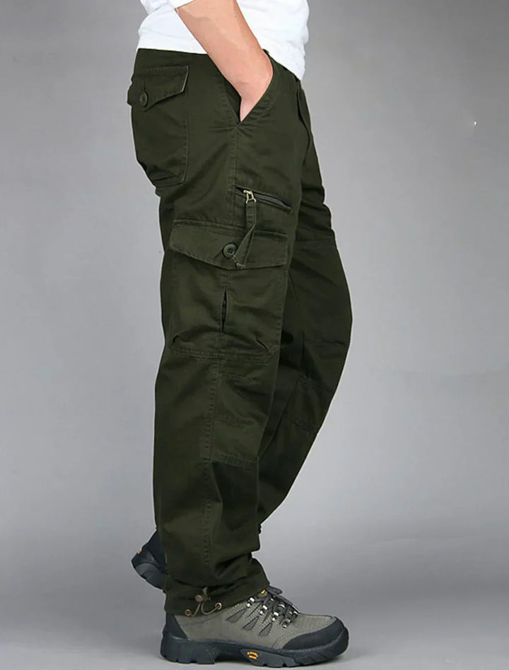 Herren Cargohose Bequem Vieltaschig