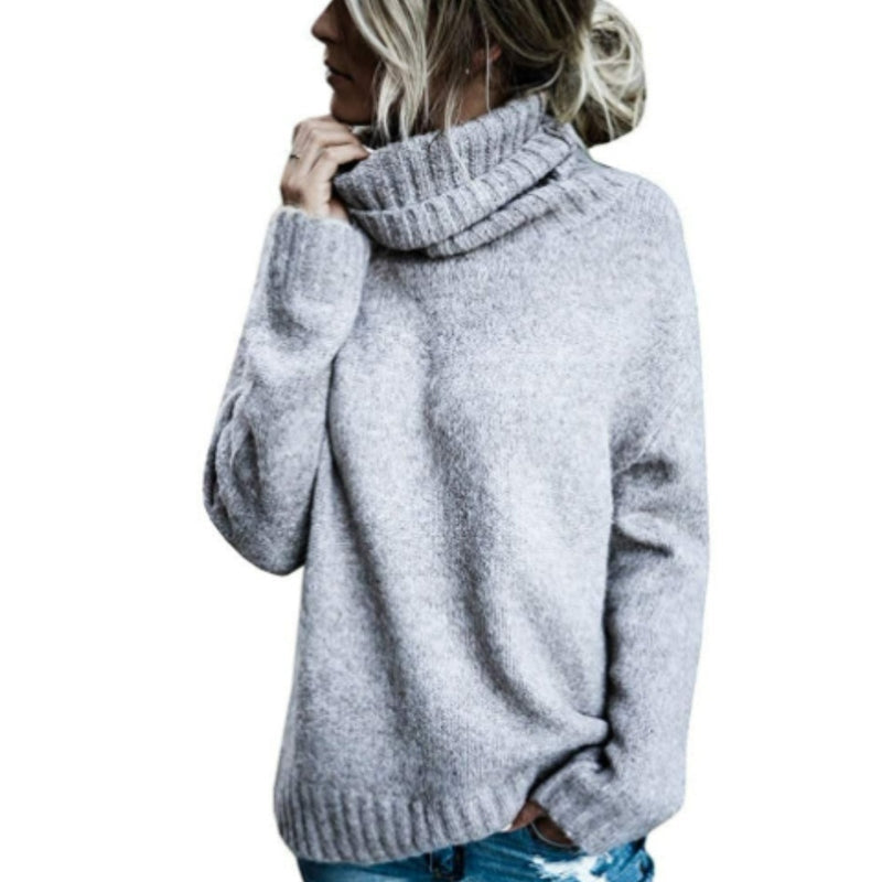 Comfortable Roll-neck Sweater Soft Chunky Knit