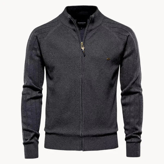 Herren Strickjacke Warm Bequem Reißverschluss - IdealeKleiden