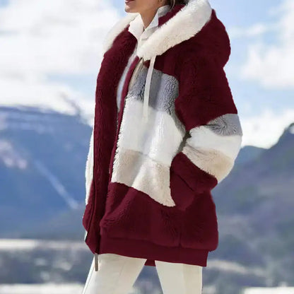 Soft fleece jacket with hood Sporty