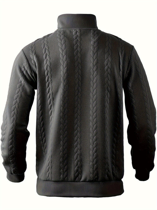 Stylisher Herren Pullover Reißverschluss Design - IdealeKleiden