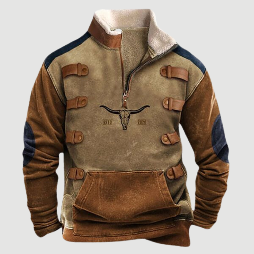 Men's Fleece Pullover Warm Zipper Winter Jacket