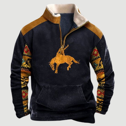 Men's Fleece Pullover Warm Zipper Winter Jacket
