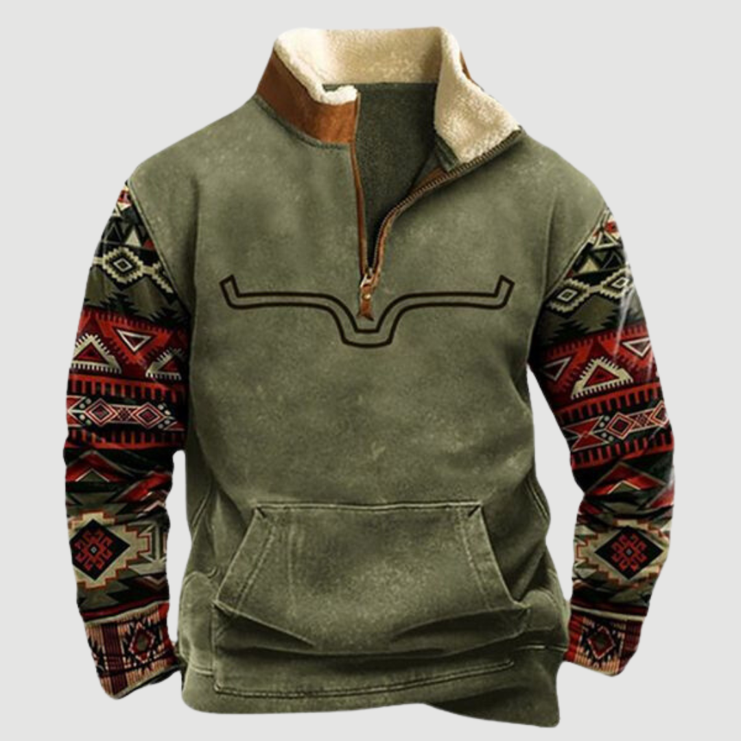 Men's Fleece Pullover Warm Zipper Winter Jacket