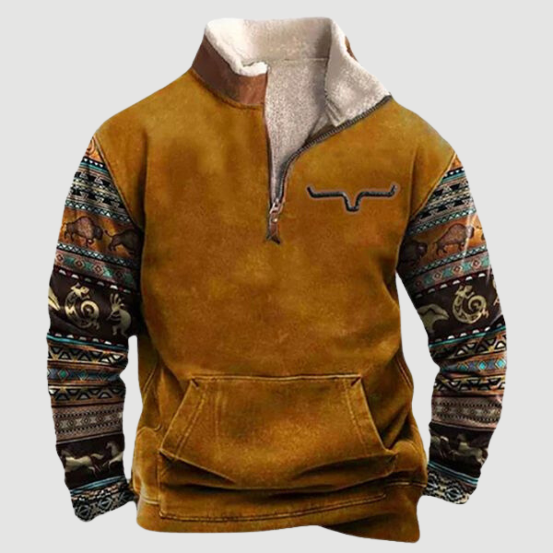 Men's Fleece Pullover Warm Zipper Winter Jacket