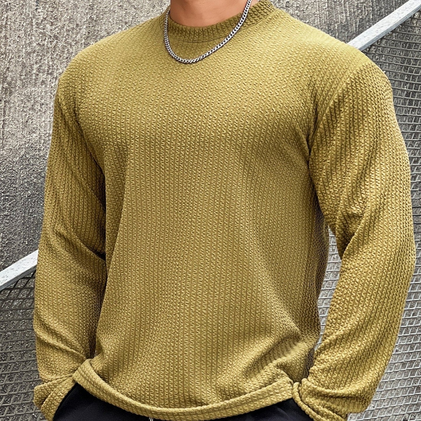 Großer Strickpullover Rundhals Herren