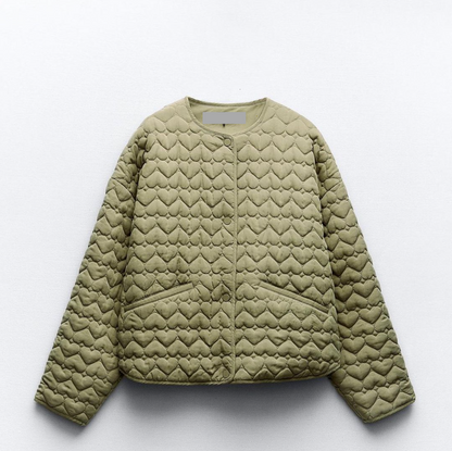 Lined Women's Jacket Heart Pattern