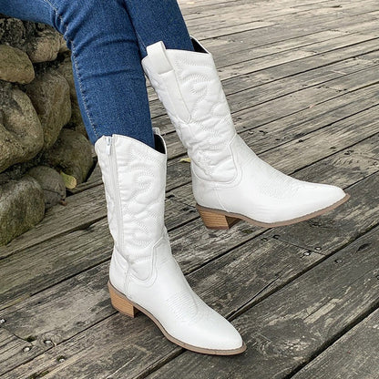 Classic Leather Western Boots
