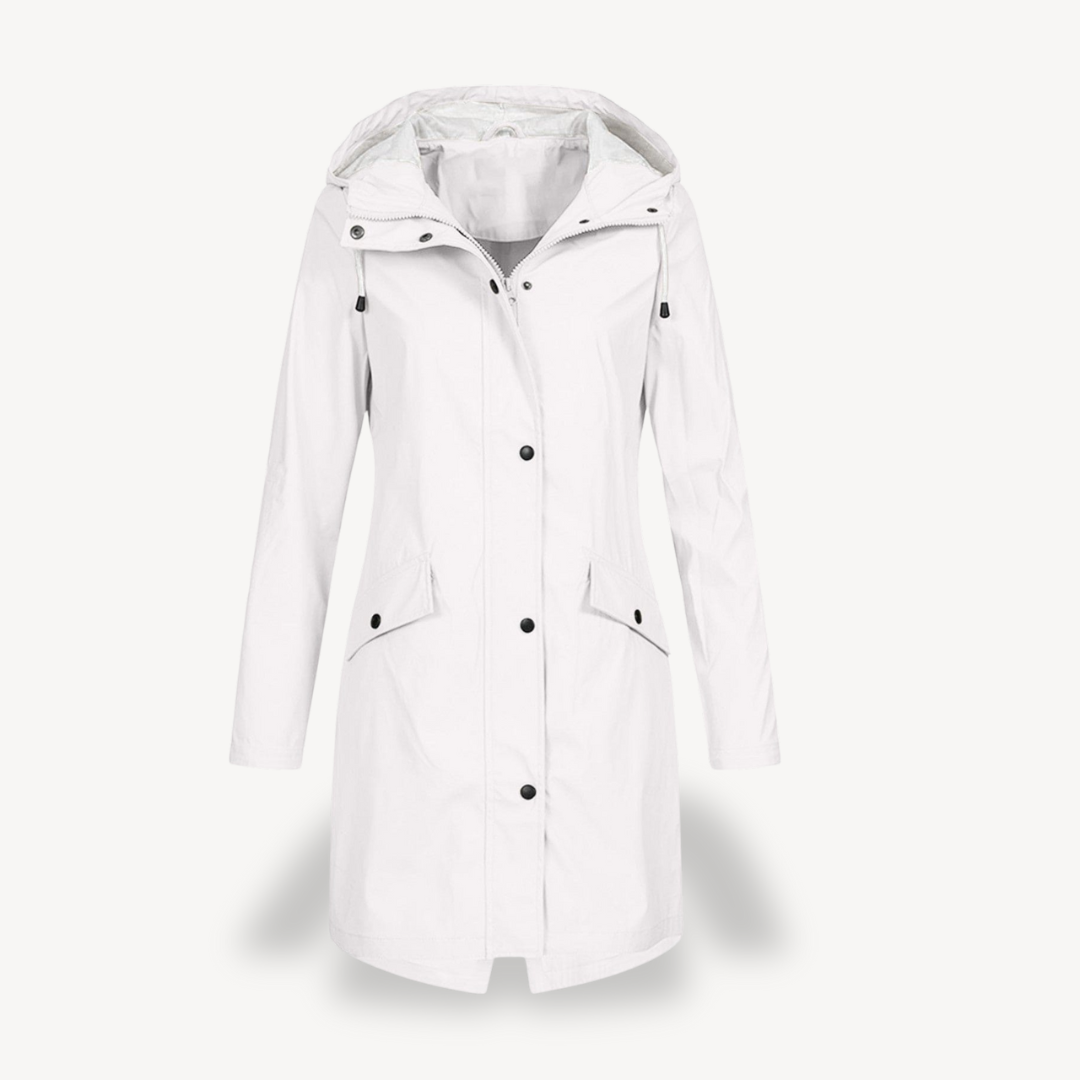 Waterproof Women's Hooded Parka Rain Jacket