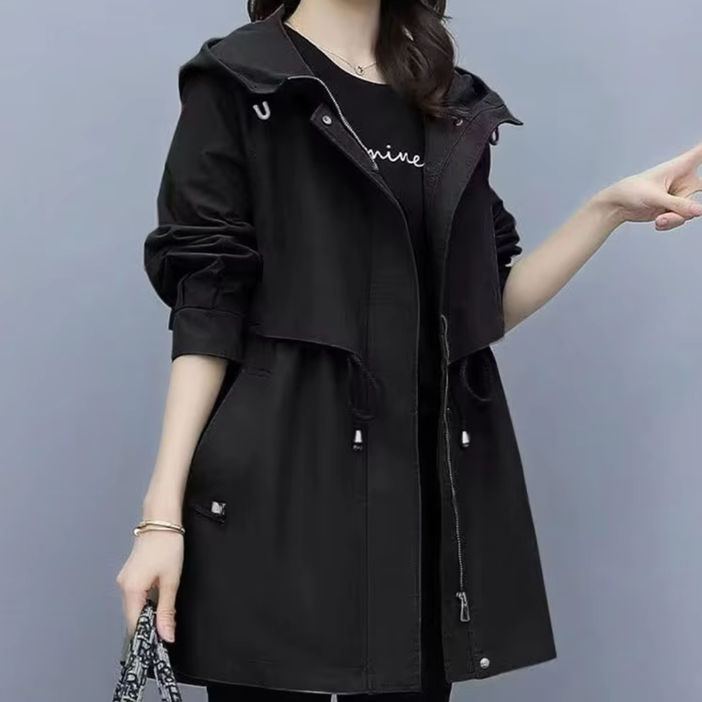 Women's Autumn Jacket Hooded Parka Lacing Warm