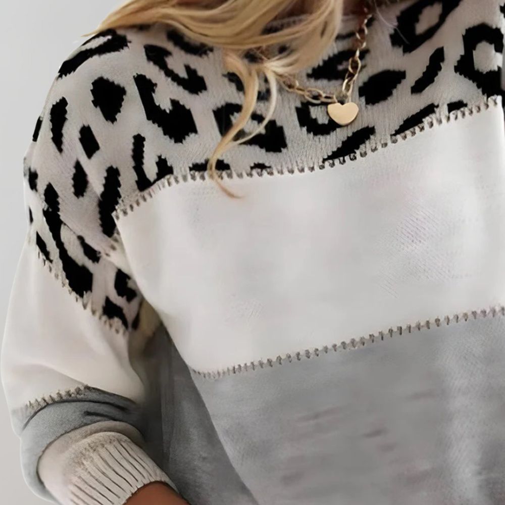Weicher Damen Pullover Panther Motiv - IdealeKleiden