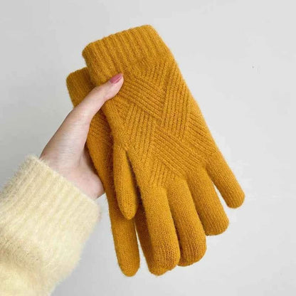 Soft Knitted Gloves Women Winter