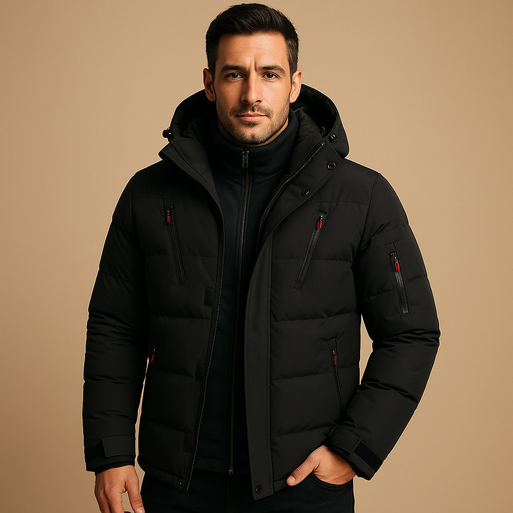 Men's Long Winter Jacket Elegant