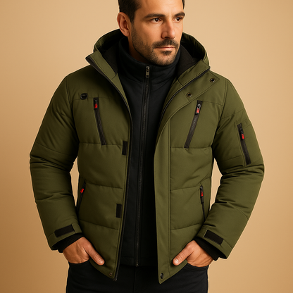 Men's Long Winter Jacket Elegant