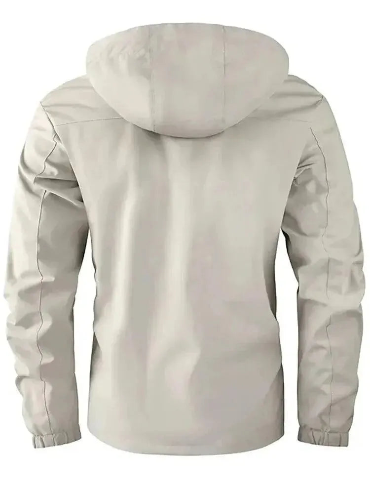 Wasserdichte Herrenjacke Kapuzen Windbreaker Regenjacke - IdealeKleiden