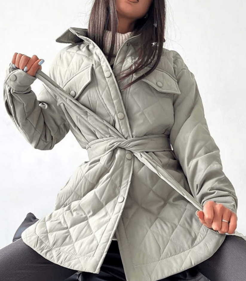 Große Steppjacke Oversized Frauen - IdealeKleiden
