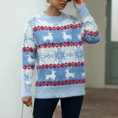 Women's Festive Red Christmas Sweater