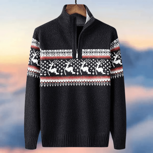 Weihnachts Strickpullover Festlich Rot - IdealeKleiden