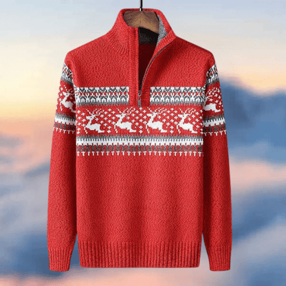 Christmas Knitted Sweater Festive Red