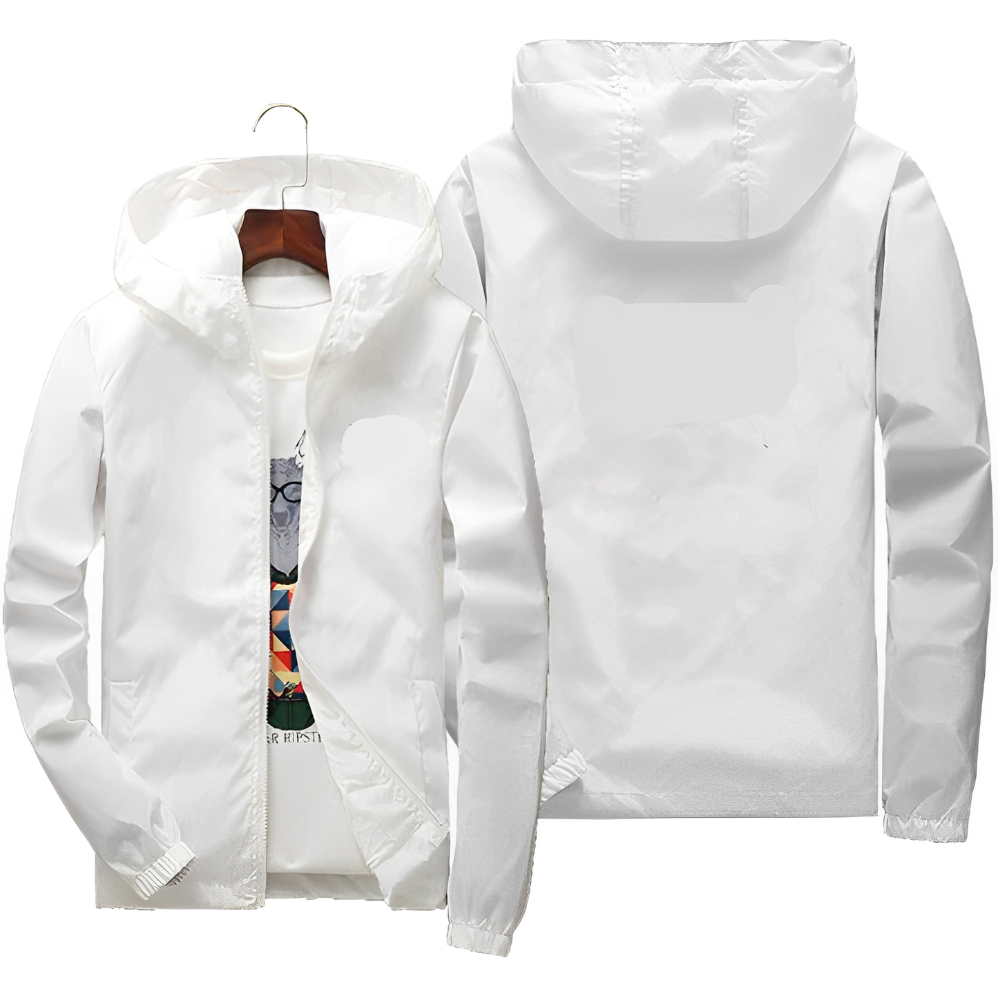 Practical Men's Windbreaker Jacket Sporty