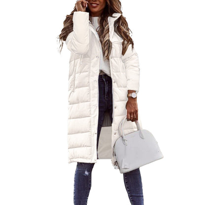 Women's Long Lined Winter Coat Hooded