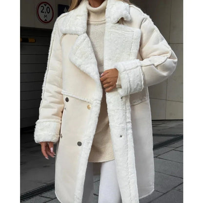 Soft winter coat with sheepskin lining, XL size