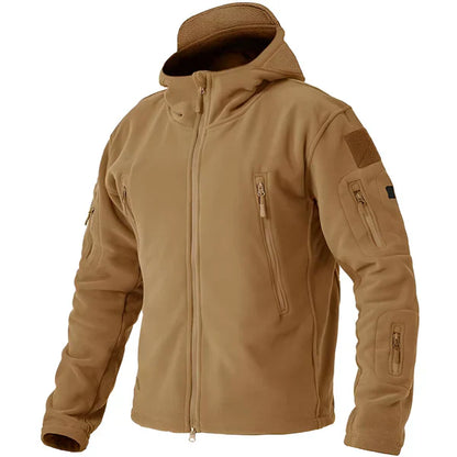 Men's Tactical Fleece Jacket Hooded Outdoor