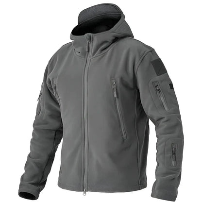 Men's Tactical Fleece Jacket Hooded Outdoor