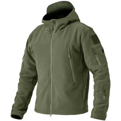 Men's Tactical Fleece Jacket Hooded Outdoor