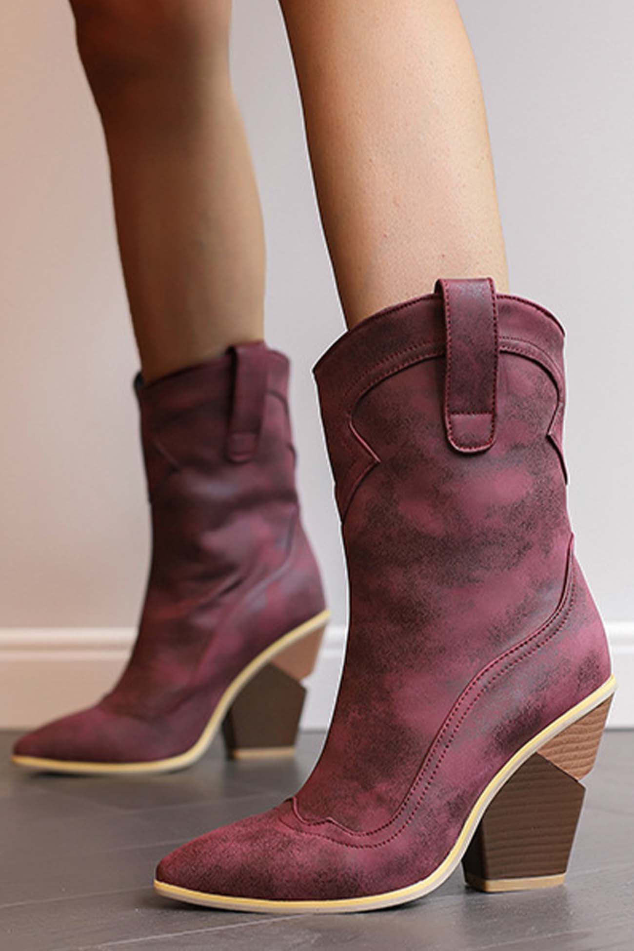 Women's High Western Boots Pointed Toe