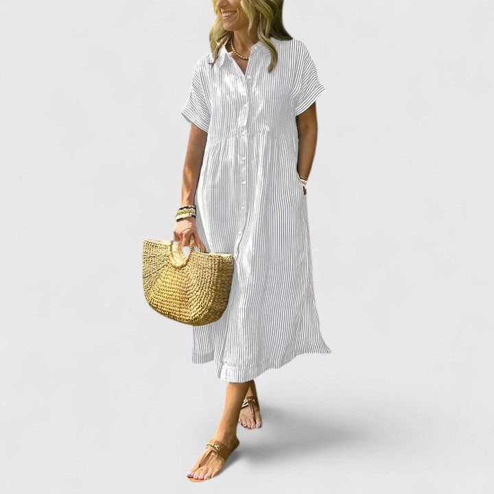 Women's Summer Dress Striped Look