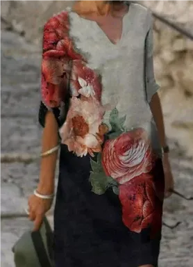 Women's Long Sleeve Dress Modern Pattern