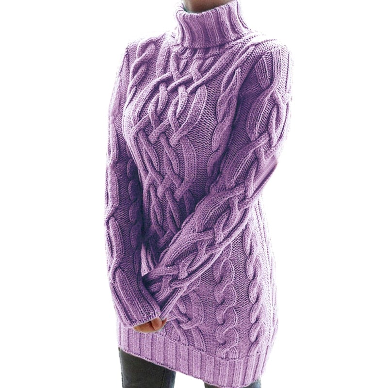 Soft Knit Dress Women Warm
