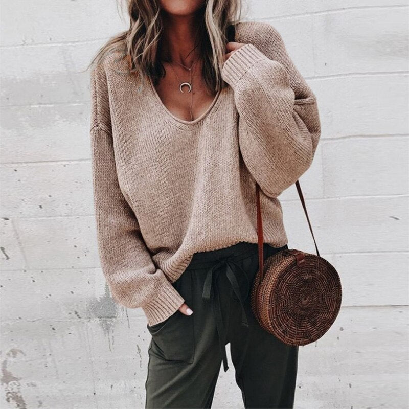Cozy V-Neck Sweatshirt for Women