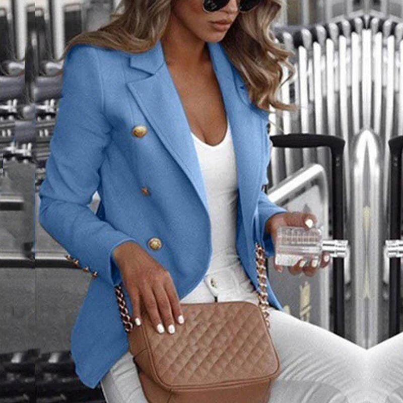 Fashionable Plaid Men's Long Sleeve Blazer