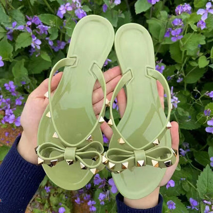 Fashionable Flip Flops with Studs