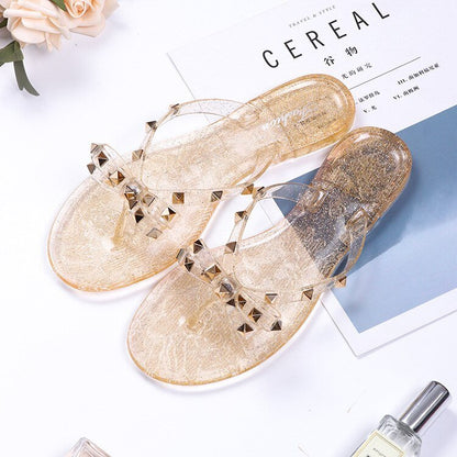 Fashionable Flip Flops with Studs