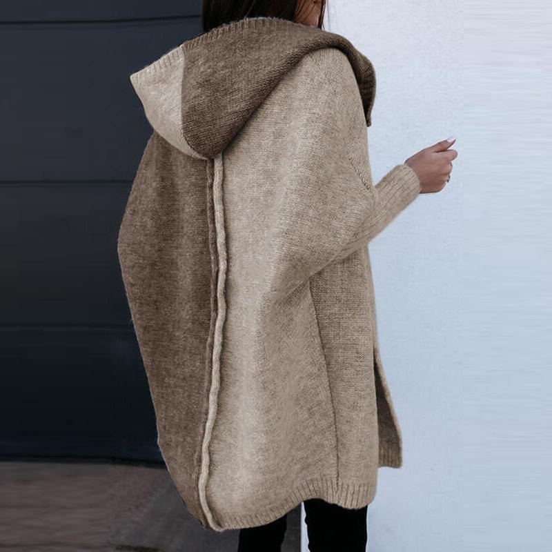 Damen Strickjacke Patchwork Modern - IdealeKleiden