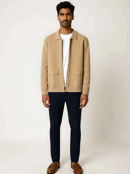 Men's Wool Jacket Elegant Design