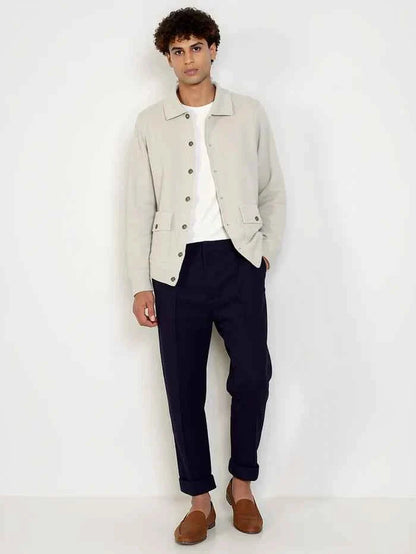 Men's Wool Jacket Elegant Design