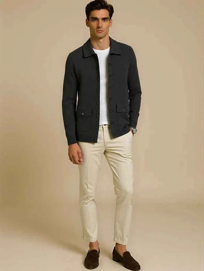 Herren Wolljacke Elegantes Design - IdealeKleiden