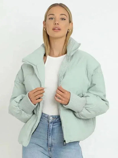 Women's Winter Jacket Stand-Up Collar Puffer Coat