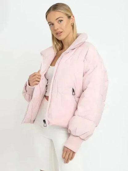 Women's Winter Jacket Stand-Up Collar Puffer Coat