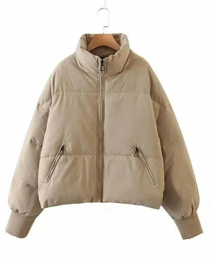 Women's Winter Jacket Stand-Up Collar Puffer Coat