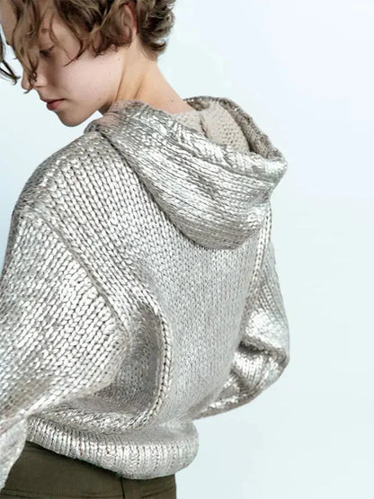 Glamour Women's Metallic Effect Sweater